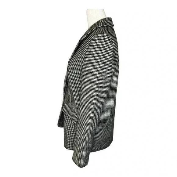 NEW Vero Moda Women's XS Harper LS Loose Houndstooth Blazer Black/White Long NWT - Picture 3 of 9